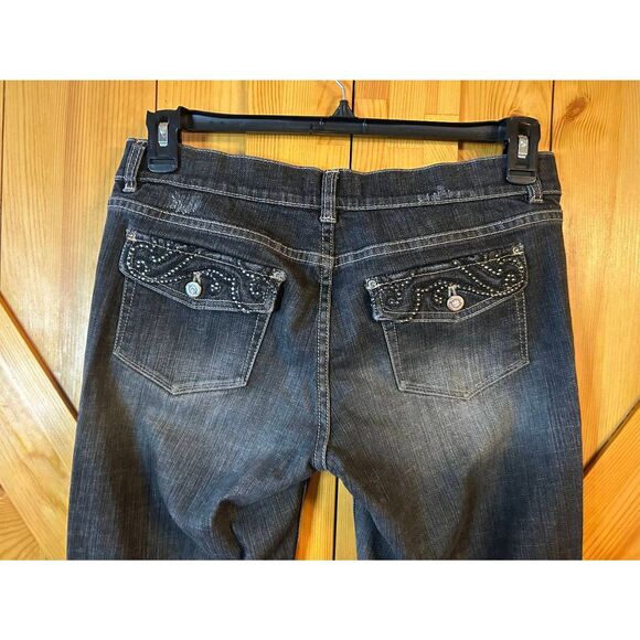 WHITE HOUSE BLACK MARKET Womens Noir Black Distressed Jeans Size 4 (5029) - Picture 5 of 8